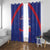 Haiti Football Window Curtain Les Grenadiers Veve Vodou Blue - Wonder Print Shop
