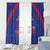 Haiti Football Window Curtain Les Grenadiers Veve Vodou Blue - Wonder Print Shop