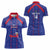 Custom Haiti Football Women Polo Shirt Les Grenadiers Veve Vodou Blue - Wonder Print Shop