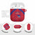 Haiti Football AirPods Case Les Grenadiers Veve Vodou Red - Wonder Print Shop