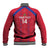 Custom Haiti Football Baseball Jacket Les Grenadiers Veve Vodou Red - Wonder Print Shop