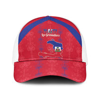 Haiti Football Baseball Net Cap Les Grenadiers Veve Vodou Red - Wonder Print Shop