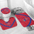Haiti Football Bathroom Set Les Grenadiers Veve Vodou Red - Wonder Print Shop