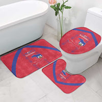 Haiti Football Bathroom Set Les Grenadiers Veve Vodou Red - Wonder Print Shop