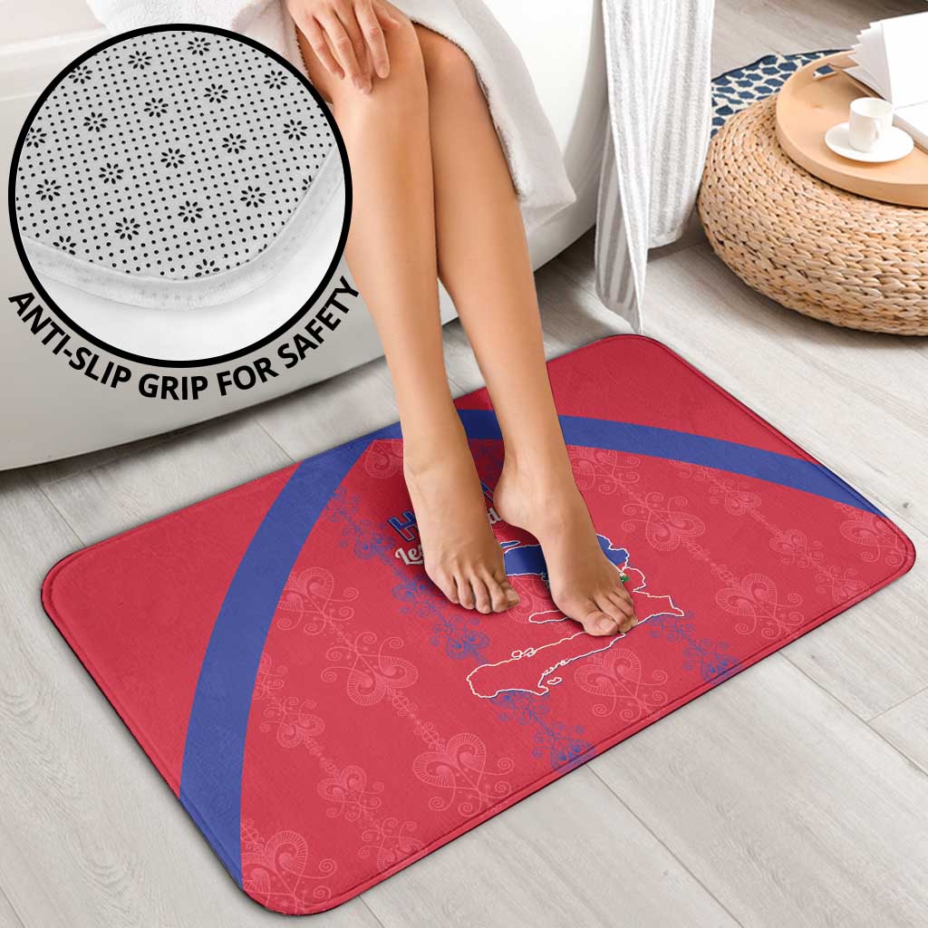 Haiti Football Bathroom Set Les Grenadiers Veve Vodou Red - Wonder Print Shop
