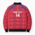 Custom Haiti Football Bomber Puffer Jacket Les Grenadiers Veve Vodou Red - Wonder Print Shop