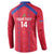 Custom Haiti Football Button Sweatshirt Les Grenadiers Veve Vodou Red - Wonder Print Shop