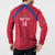 Custom Haiti Football Button Sweatshirt Les Grenadiers Veve Vodou Red - Wonder Print Shop