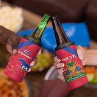 Custom Haiti Football 4 in 1 Can Cooler Tumbler Les Grenadiers Veve Vodou Red - Wonder Print Shop