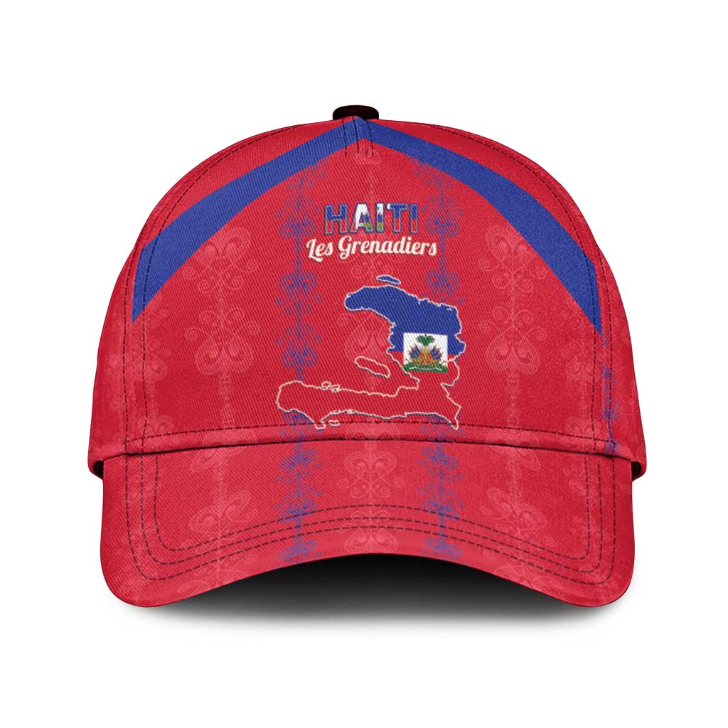 Haiti Football Classic Cap Les Grenadiers Veve Vodou Red - Wonder Print Shop