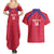 Custom Haiti Football Couples Matching Summer Maxi Dress and Hawaiian Shirt Les Grenadiers Veve Vodou Red - Wonder Print Shop