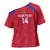 Custom Haiti Football Cross Shoulder Shirt Les Grenadiers Veve Vodou Red - Wonder Print Shop