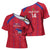 Custom Haiti Football Cross Shoulder Shirt Les Grenadiers Veve Vodou Red - Wonder Print Shop