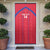 Custom Haiti Football Door Cover Les Grenadiers Veve Vodou Red - Wonder Print Shop