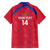 Custom Haiti Football Family Matching Off The Shoulder Long Sleeve Dress and Hawaiian Shirt Les Grenadiers Veve Vodou Red - Wonder Print Shop