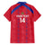 Custom Haiti Football Family Matching Short Sleeve Bodycon Dress and Hawaiian Shirt Les Grenadiers Veve Vodou Red - Wonder Print Shop