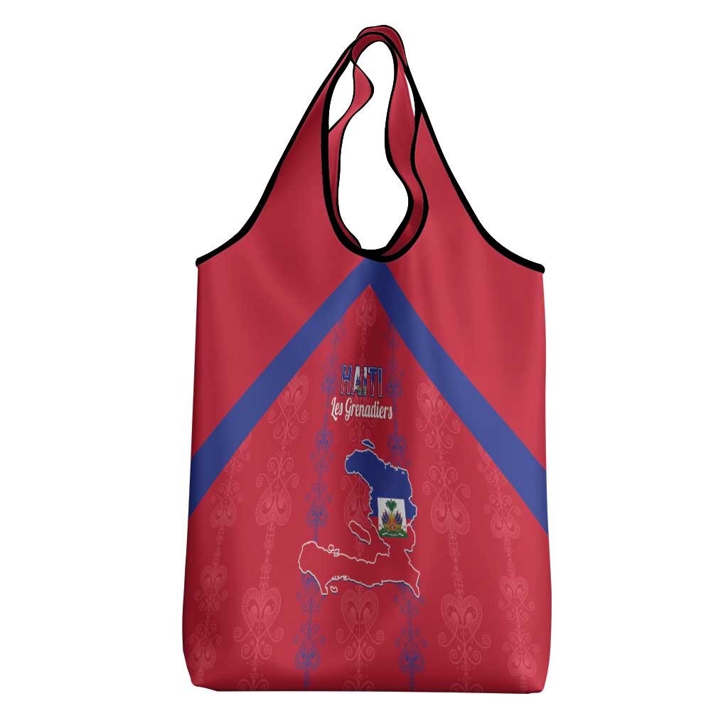Haiti Football Grocery Bag Les Grenadiers Veve Vodou Red - Wonder Print Shop