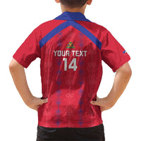 Custom Haiti Football Hawaiian Shirt Les Grenadiers Veve Vodou Red - Wonder Print Shop