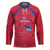 Custom Haiti Football Hockey Jersey Les Grenadiers Veve Vodou Red - Wonder Print Shop