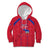 Custom Haiti Football Kid Hoodie Les Grenadiers Veve Vodou Red - Wonder Print Shop