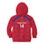Custom Haiti Football Kid Hoodie Les Grenadiers Veve Vodou Red - Wonder Print Shop