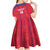 Custom Haiti Football Kid Short Sleeve Dress Les Grenadiers Veve Vodou Red - Wonder Print Shop