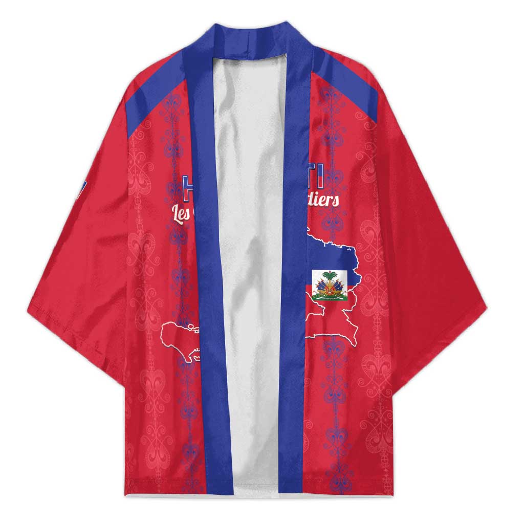 Custom Haiti Football Kimono Les Grenadiers Veve Vodou Red - Wonder Print Shop