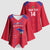 Custom Haiti Football Kimono Sleeve Blouse Les Grenadiers Veve Vodou Red - Wonder Print Shop