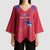 Custom Haiti Football Kimono Sleeve Blouse Les Grenadiers Veve Vodou Red - Wonder Print Shop