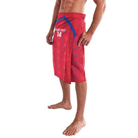 Custom Haiti Football Lavalava Les Grenadiers Veve Vodou Red - Wonder Print Shop
