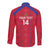 Custom Haiti Football Long Sleeve Button Shirt Les Grenadiers Veve Vodou Red - Wonder Print Shop