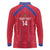 Custom Haiti Football Long Sleeve Polo Shirt Les Grenadiers Veve Vodou Red - Wonder Print Shop