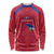 Custom Haiti Football Long Sleeve Shirt Les Grenadiers Veve Vodou Red - Wonder Print Shop