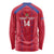 Custom Haiti Football Long Sleeve Shirt Les Grenadiers Veve Vodou Red - Wonder Print Shop
