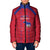 Custom Haiti Football Padded Jacket Les Grenadiers Veve Vodou Red - Wonder Print Shop