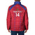 Custom Haiti Football Padded Jacket Les Grenadiers Veve Vodou Red - Wonder Print Shop