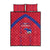 Haiti Football Quilt Bed Set Les Grenadiers Veve Vodou Red - Wonder Print Shop