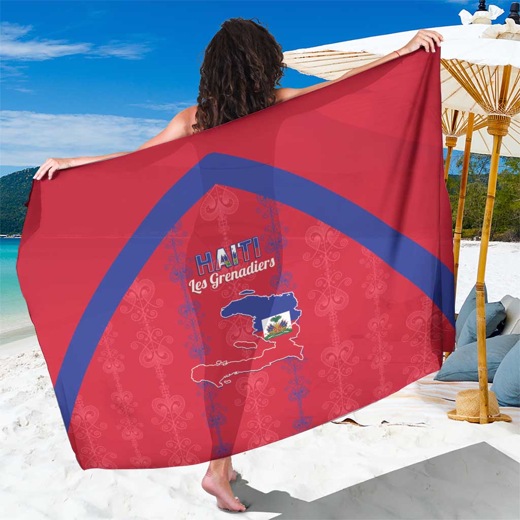Haiti Football Sarong Les Grenadiers Veve Vodou Red - Wonder Print Shop