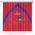 Haiti Football Shower Curtain Les Grenadiers Veve Vodou Red - Wonder Print Shop