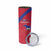 Custom Haiti Football Skinny Tumbler Les Grenadiers Veve Vodou Red - Wonder Print Shop