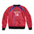 Custom Haiti Football Sleeve Zip Bomber Jacket Les Grenadiers Veve Vodou Red - Wonder Print Shop