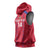 Custom Haiti Football Sleeveless Hoodie Les Grenadiers Veve Vodou Red - Wonder Print Shop
