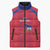 Custom Haiti Football Sleeveless Puffer Jacket Les Grenadiers Veve Vodou Red - Wonder Print Shop