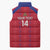 Custom Haiti Football Sleeveless Puffer Jacket Les Grenadiers Veve Vodou Red - Wonder Print Shop