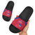 Haiti Football Slide Sandals Les Grenadiers Veve Vodou Red - Wonder Print Shop