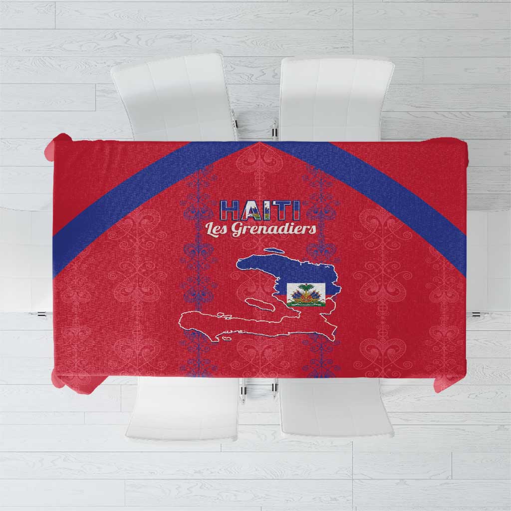 Haiti Football Tablecloth Les Grenadiers Veve Vodou Red - Wonder Print Shop