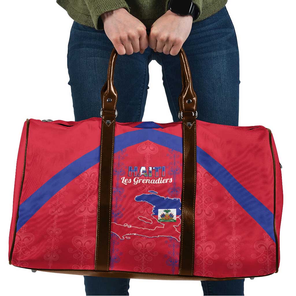 Haiti Football Travel Bag Les Grenadiers Veve Vodou Red - Wonder Print Shop