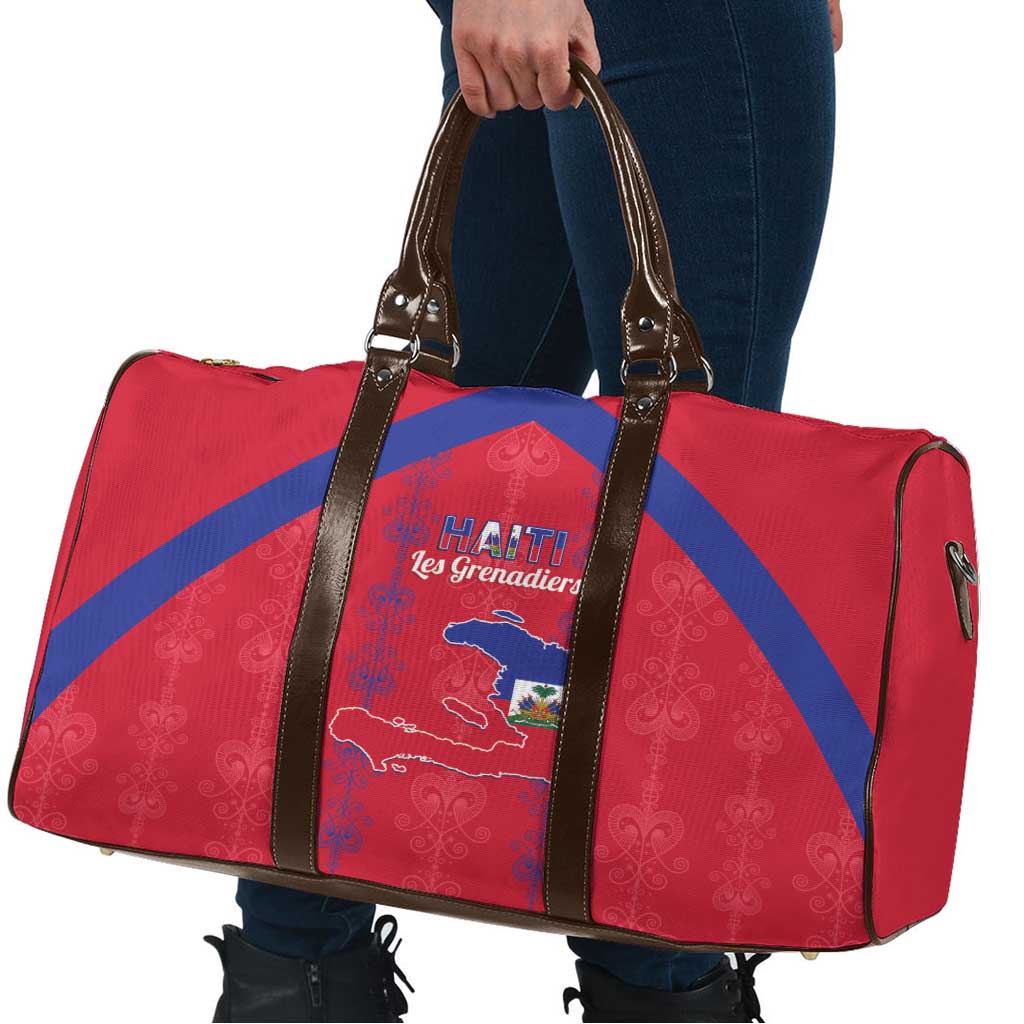 Haiti Football Travel Bag Les Grenadiers Veve Vodou Red - Wonder Print Shop