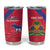 Custom Haiti Football Tumbler Cup Les Grenadiers Veve Vodou Red - Wonder Print Shop