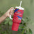 Custom Haiti Football Tumbler With Handle Les Grenadiers Veve Vodou Red - Wonder Print Shop